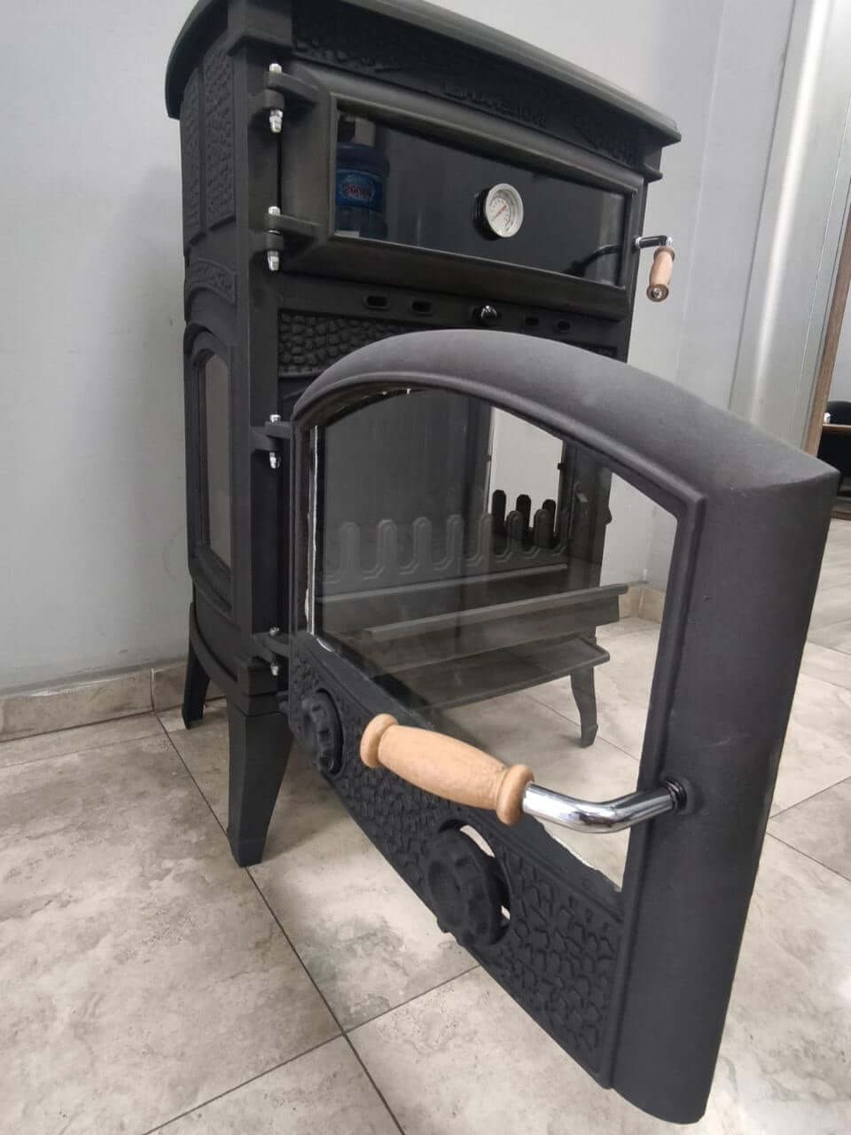 FS-071YK Flame Stove Oven with Cast Iron Stove Sirius Midi Side Door