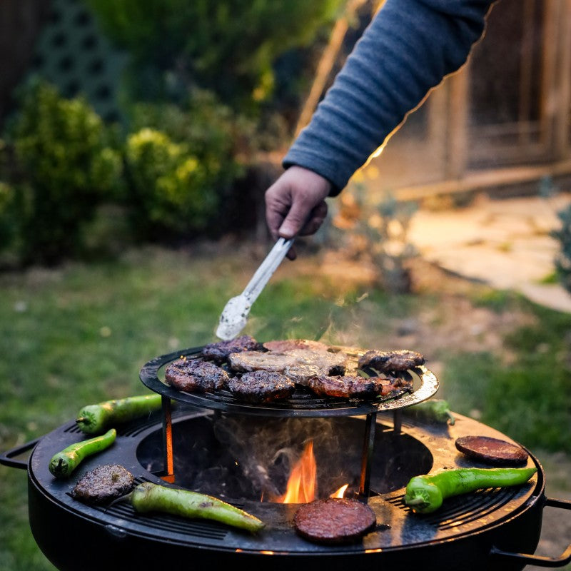 Ambient Flame ductile cast iron fire pit | 10 mm Thickness | diameter 65 cm | height 190 cm | outdoor applications for thermal and aesthetic