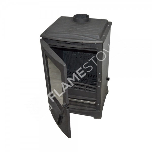 Lodi Stove Stove Fireplace Classic Flame | high efficiency Wood & coal stove, double Combustion, Class A, Schott Robax Glass, 5 kW