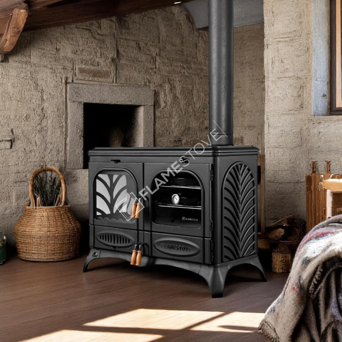 15 kW Horizontal palm side glass Stove Kuzineli Casting