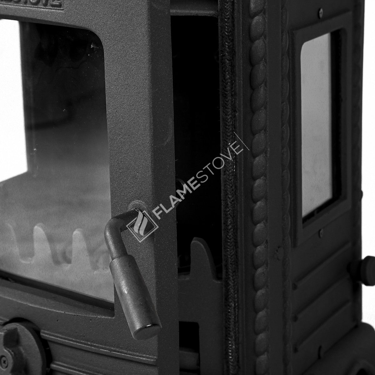 Minor Lux 3-Sided double glass-fired stove cast | high efficiency wood &amp; Coal Stove, Class A, Schott Robax Glass, 50 m2 Heating