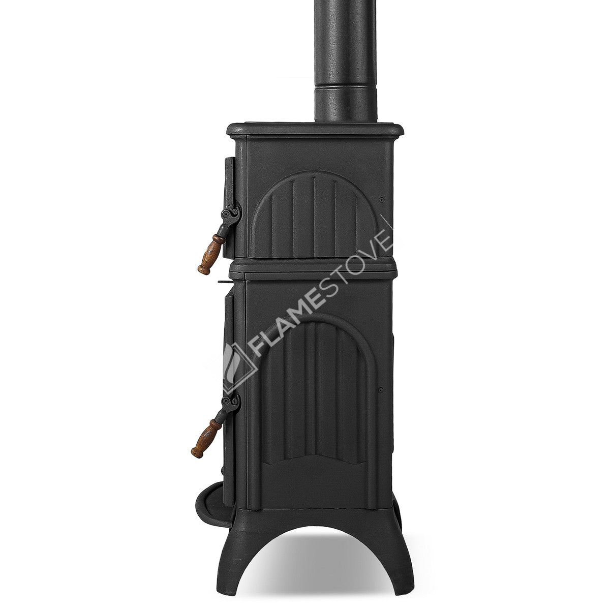 Praising Casting Furnaces Stove Modena High Strength | high efficiency Wood & coal stove, Schott Robax Glass, wooden handle, 10 kW