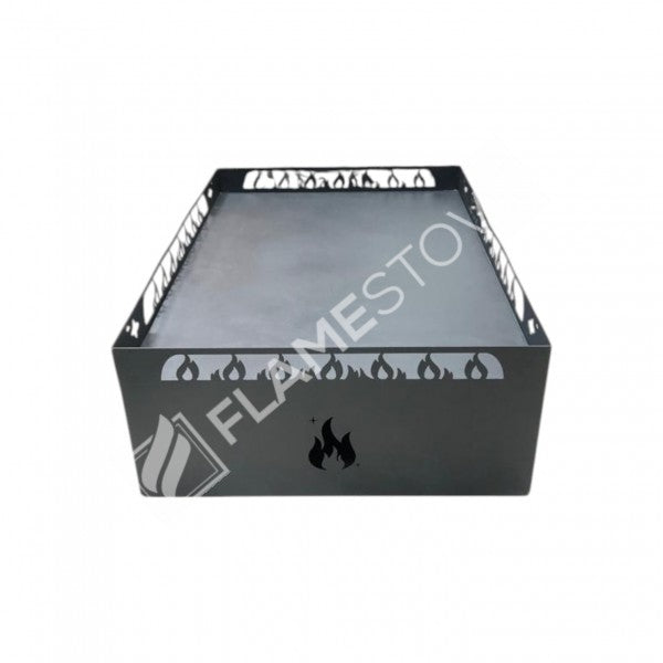 60cm x 90cm stove Flame Patterned wood base reservoir