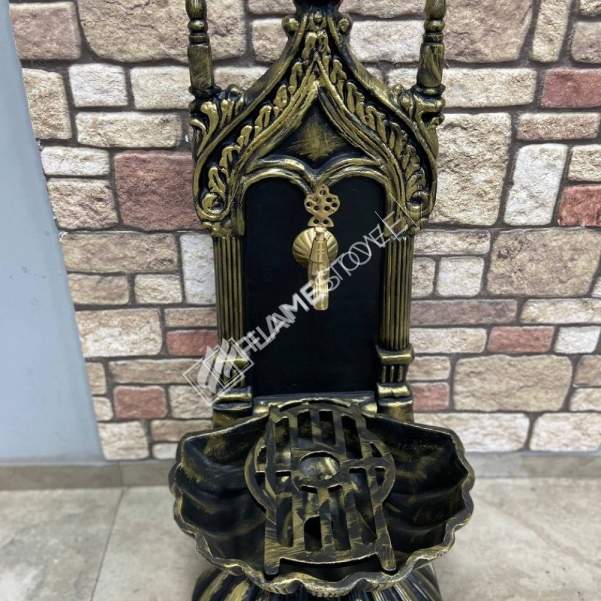 Flame Stove FS-905 Mussels Gold Aluminum Garden Fountain - Sparkly Aesthetics and elegant exterior!