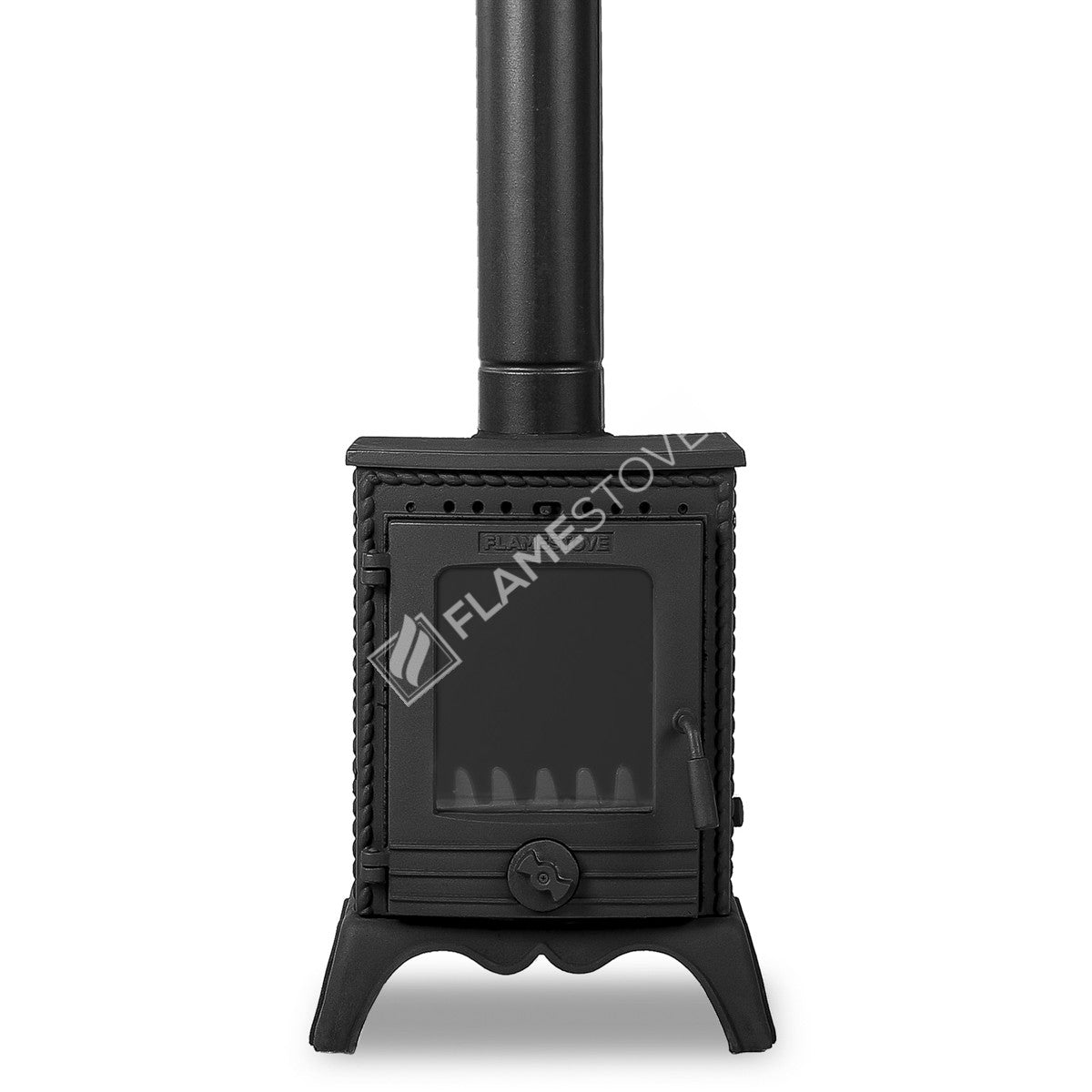 Minor high-strength cast iron stove | high efficiency Wood & coal stove, Schott Robax Glass, 50 m2 Heating