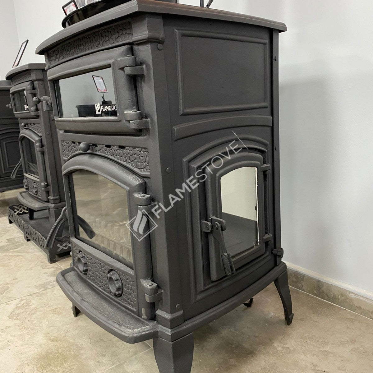 Sirius Maxi FLAME STOVE | Stove wood and coal Stove | cast body, high-efficiency | dual combustion technology | Schott-Robax Glass