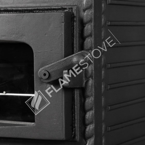 Lux stove cast iron stove with 3 sided glass Major | high efficiency Wood & coal stove, Schott Robax glass, enamel Stove, Heating 70 m2