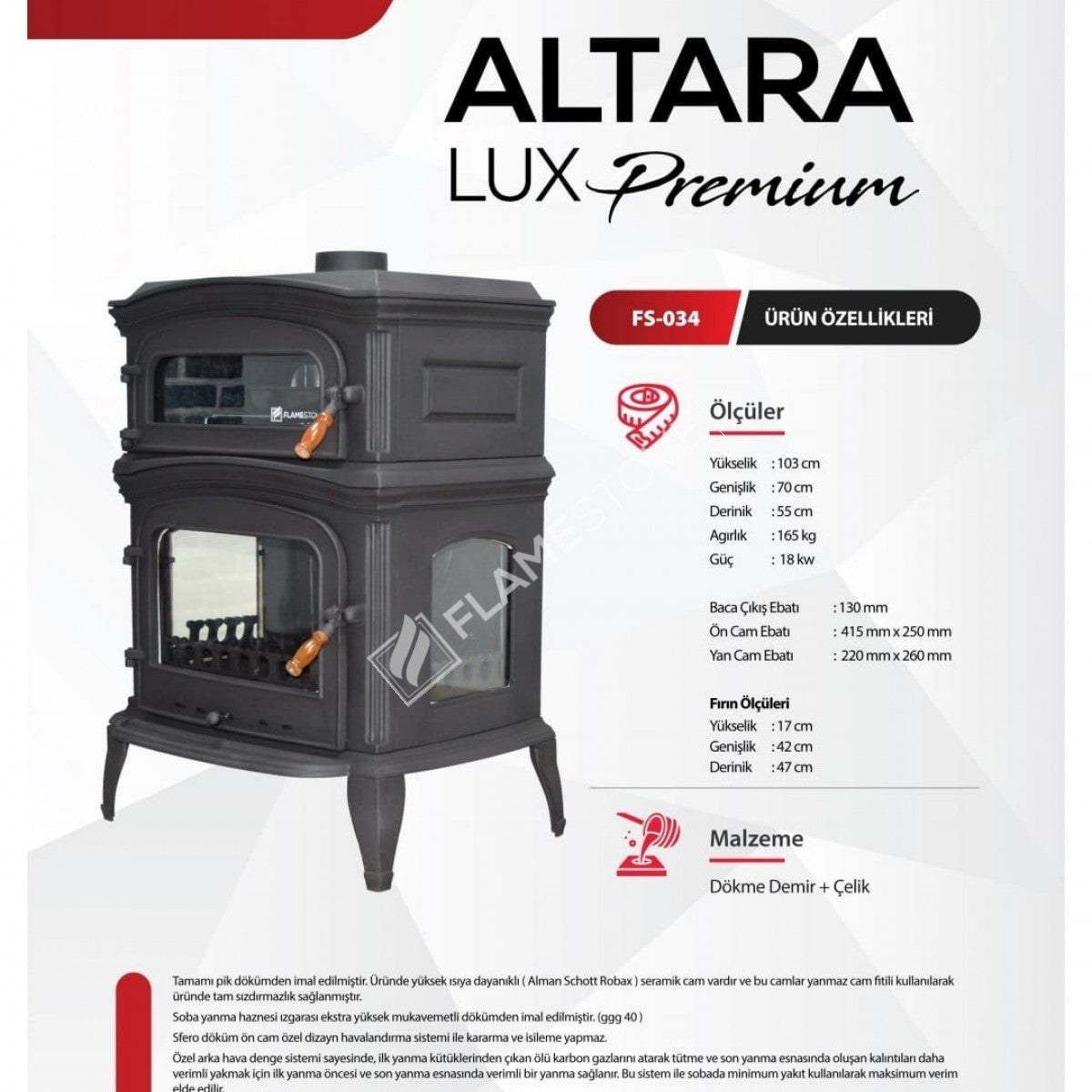 Lux Stove Cast Altar Premium Style