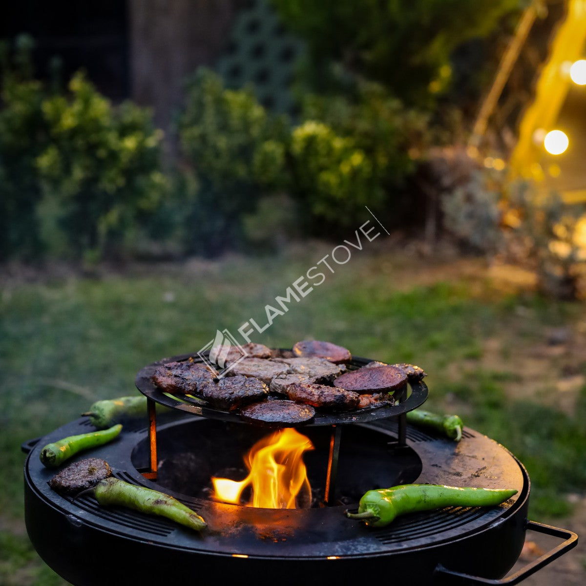 Fire in the sky the flame pit | height 72 cm | 60 cm sub-grid | 2.5 mm thick hair | high capacity wood