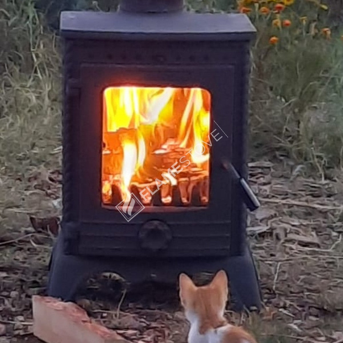 Minor Lux 3-Sided double glass-fired stove cast | high efficiency wood & Coal Stove, Class A, Schott Robax Glass, 50 m2 Heating