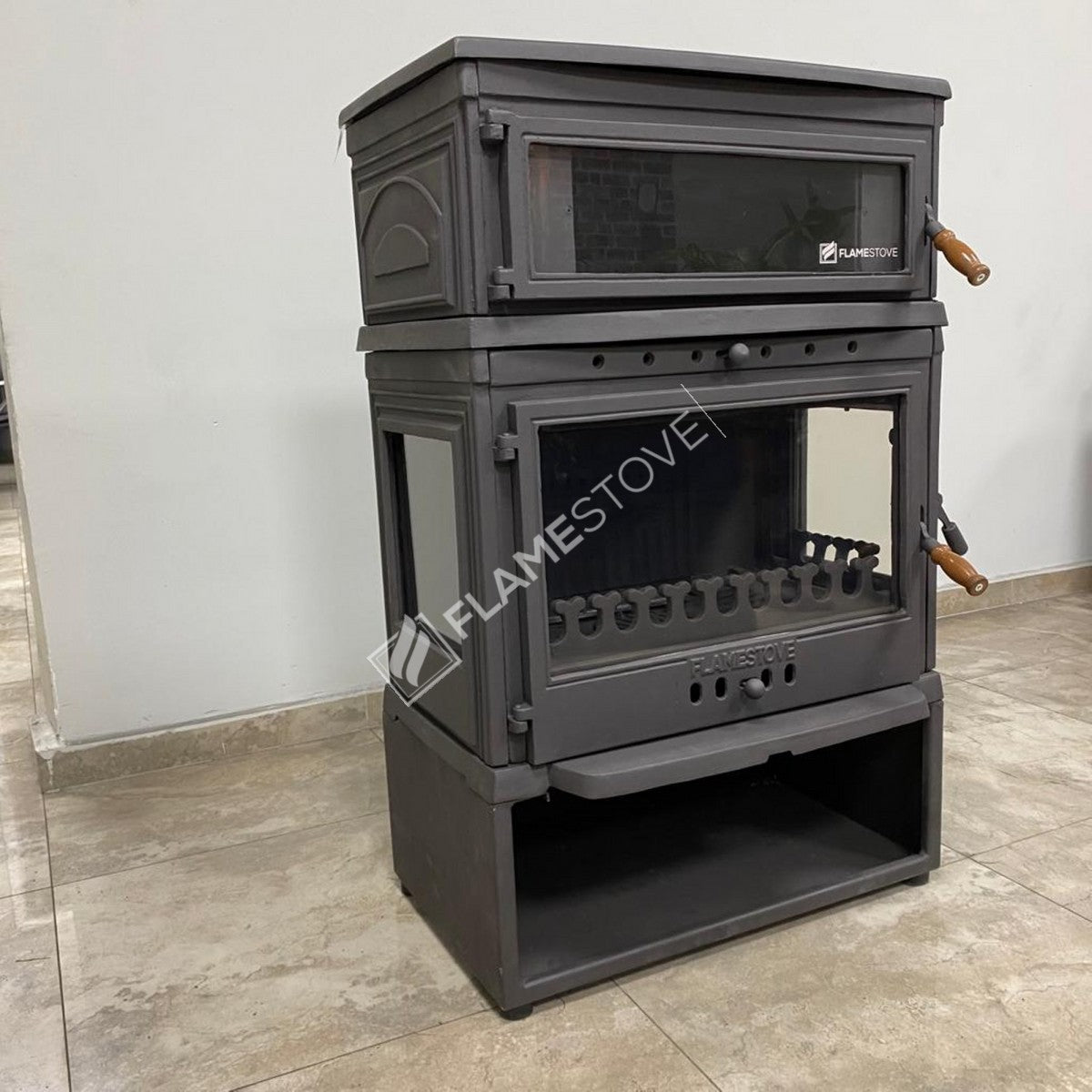 The Side Cover Casting With High Efficiency Wood & Coal Stove - Retro Lux
