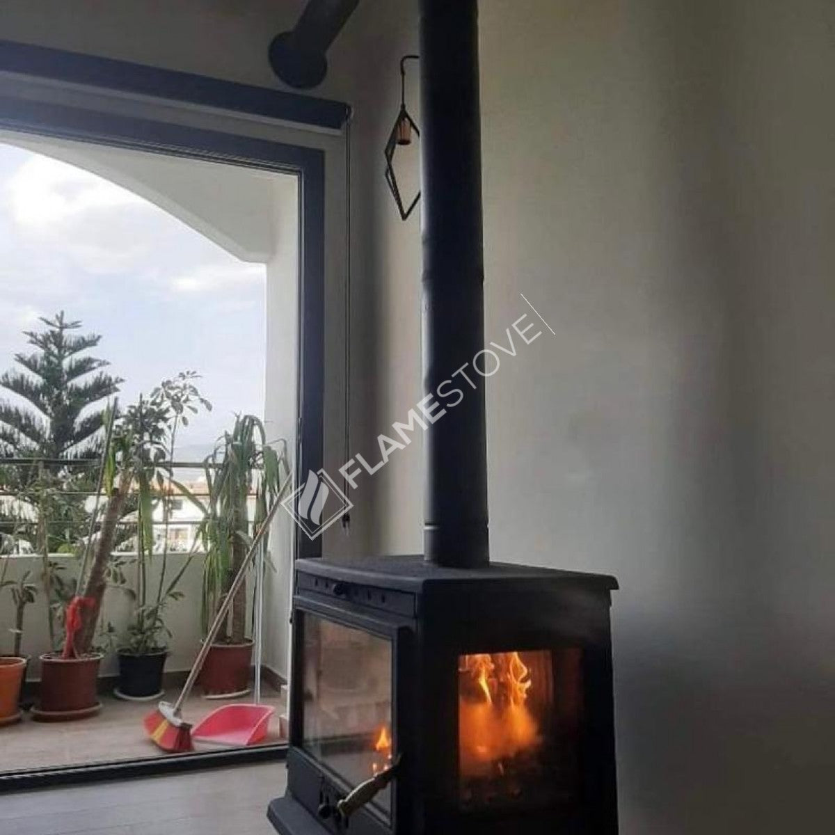 High Efficiency Cast Wood & Coal Stove - Retro Lux Double Combustion System