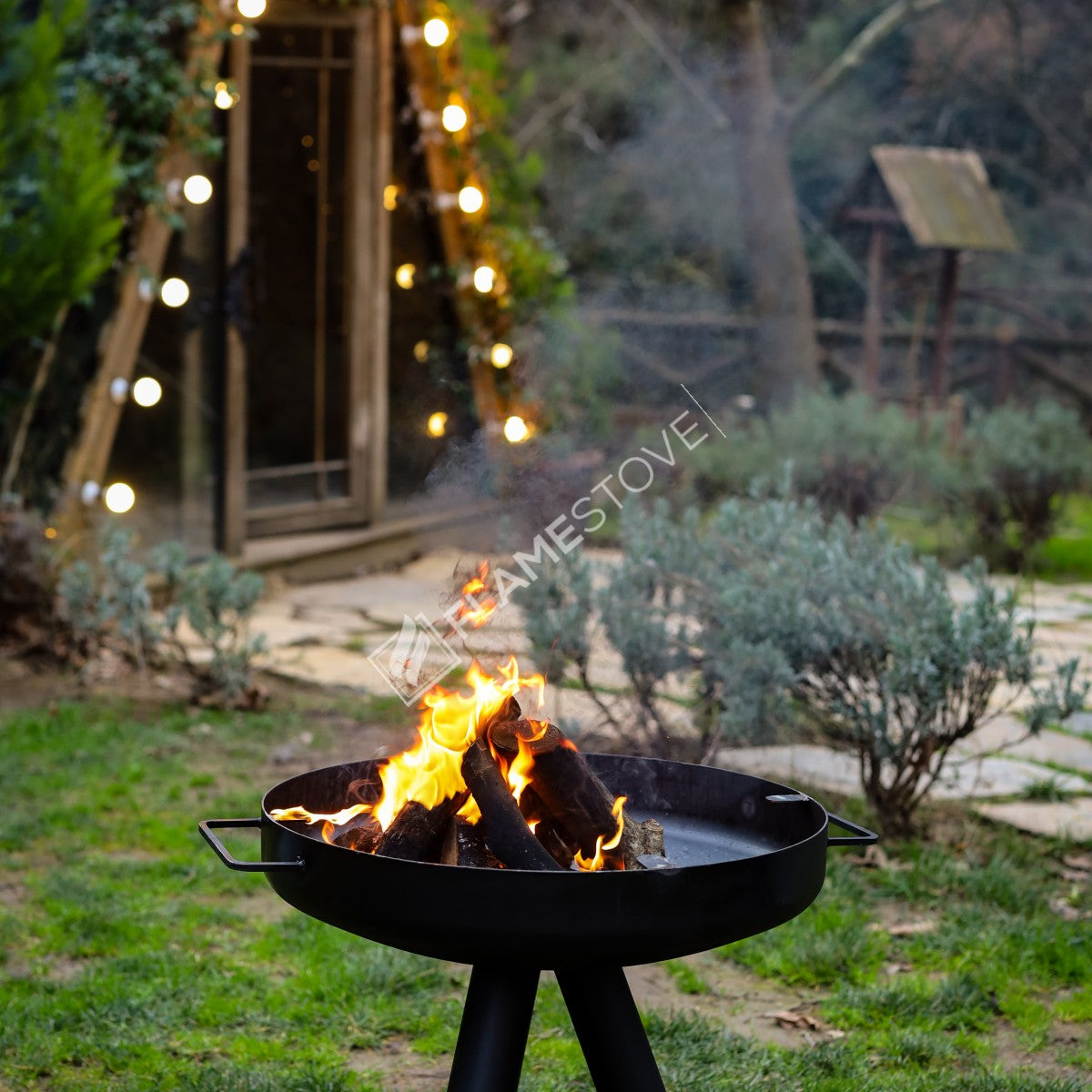 Feast Flame and fire pit | 60 cm sub-grid | Grill Top 34 cm | 2.5 mm thick hair | Deep Reservoir