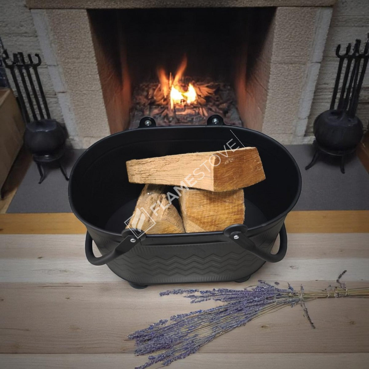 WOOD BUCKET ZIGZAG PRINTED FOOTED THE BALL - MAT