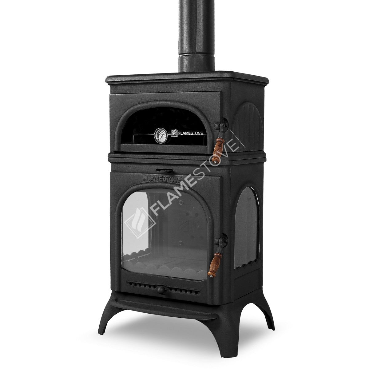 Lux stove with Glass Stove Modena Praising Casting 3 high strength | high efficiency Wood & coal stove, Schott Robax Glass, 18.33 kW