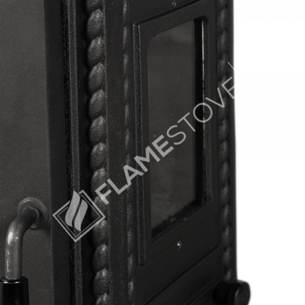 Lux stove cast iron stove with 3 sided glass Major | high efficiency Wood & coal stove, Schott Robax glass, enamel Stove, Heating 70 m2