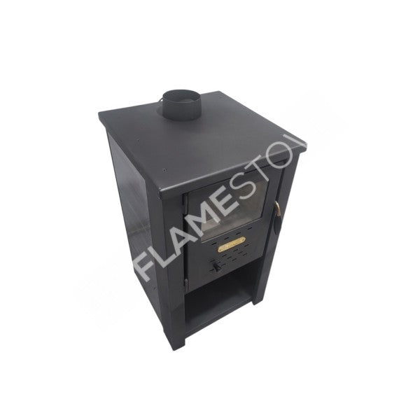 Set of 3: Steel outer surface fire-brick Stove, Aluminum Swingarm team and the woodshed