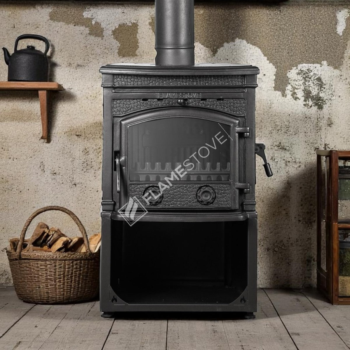 Wood Stove With Cast Side Cover Ultra Sirius Reservoir