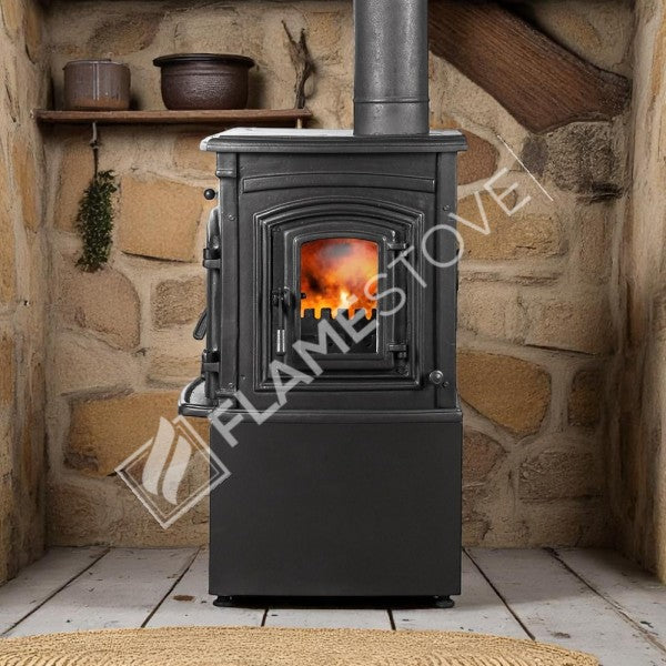 Wood Stove With Cast Side Cover Ultra Sirius Reservoir