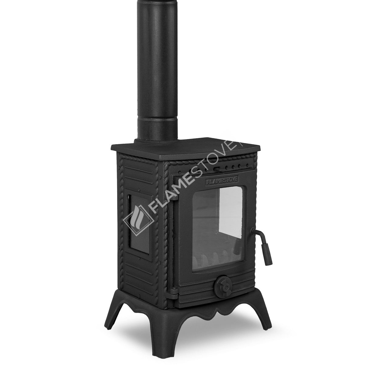 Minor Lux 3-Sided double glass-fired stove cast | high efficiency wood &amp; Coal Stove, Class A, Schott Robax Glass, 50 m2 Heating