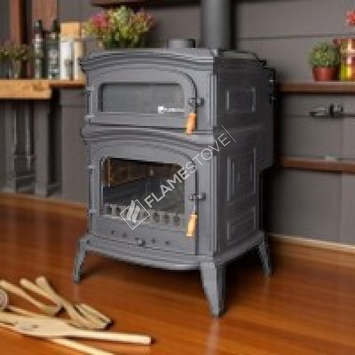 Casting juicy stove altar premium system | Double-Fired, 33 kW, energy, Honeycomb & compatible with floor heating, hot water, optional