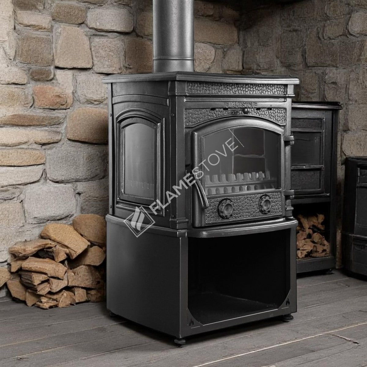 Wood Stove With Cast Side Cover Ultra Sirius Reservoir