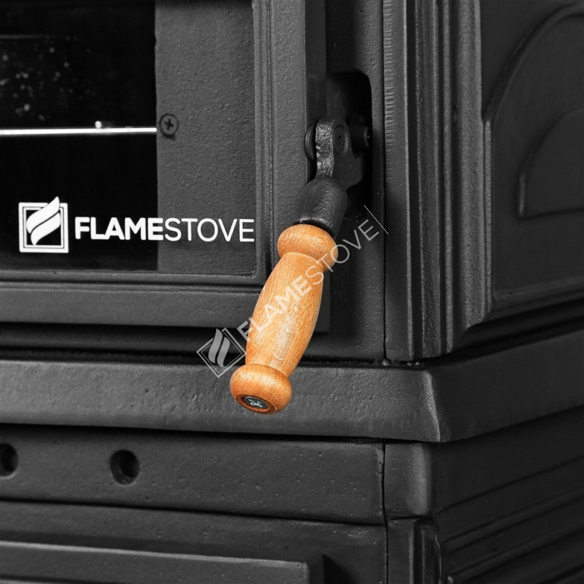 With upright stove stove, retro cast | high efficiency wood & Coal Stove, Schott Robax Glass, oven thermostat, 13 kW