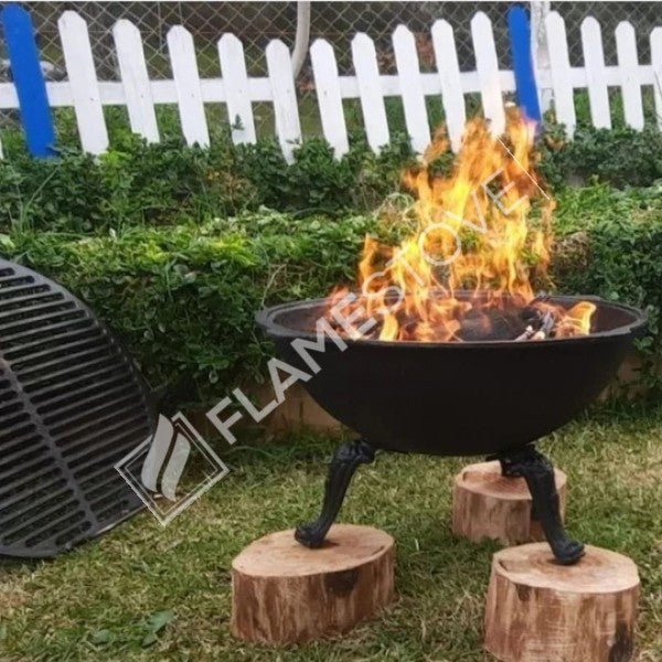 Fire pit flame pit | 65 cm | diameter 10 mm thick Casting | 42 cm Height | high heat resistance