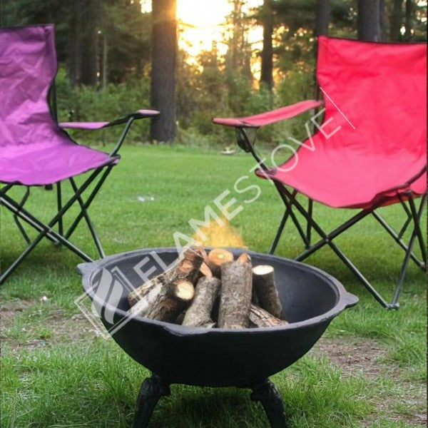 Fire pit flame pit | 65 cm | diameter 10 mm thick Casting | 42 cm Height | high heat resistance