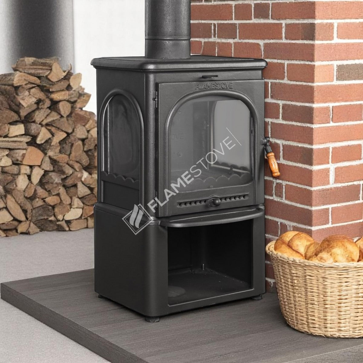 Style Lux 3 Glass Stove Modena Odunluklu Casting High Strength | High Efficiency Wood & Coal Stove, Schott Robax Glass