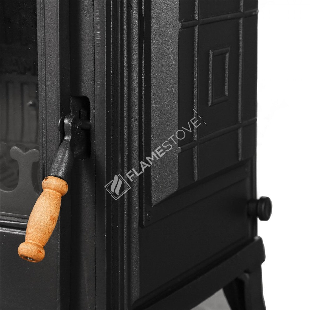 Retro, classic, all Cast Stove | high efficiency wood & Coal Stove, Schott Robax Glass, rear air Balance System, 10 kW