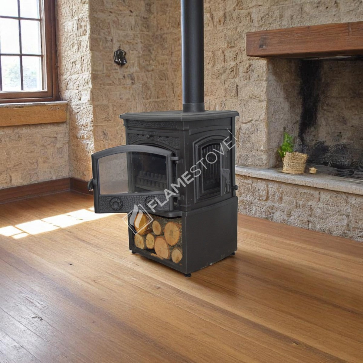 The Side Cover With The Sirius Star Cast Stove Odunluklu