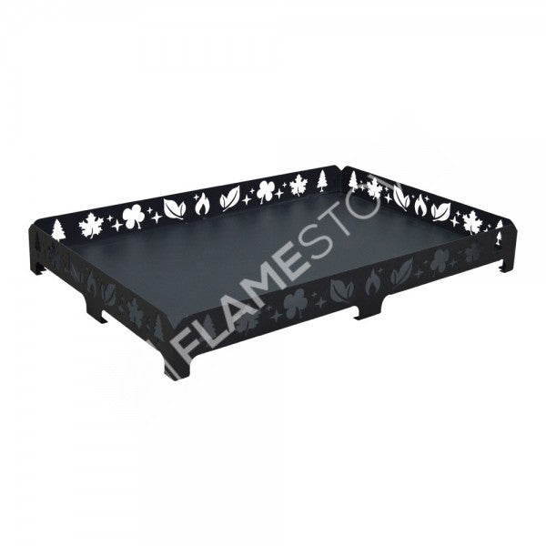 Laser-cut Leaf-Patterned Steel Stove Pad, 60x90 CM