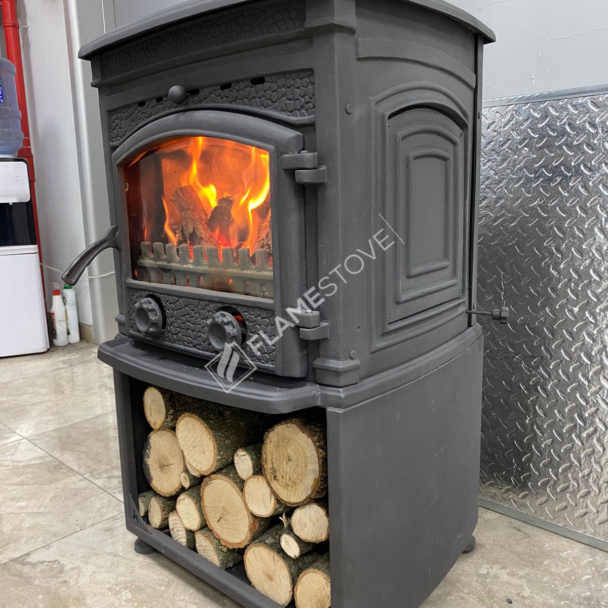 Sirius Maxi Döküm Odun Sobası Çift Yanmalı Yüksek Verimli Schott-Robax Camlı