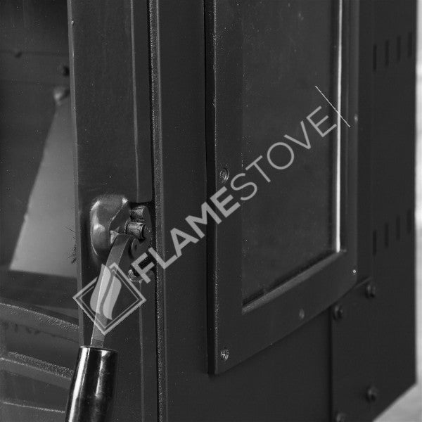 Lodi Lux Pellet Stove triple-glazed | pellet stove high efficiency, Class A, Schott Robax glass, chrome, combustion chamber, 7 kW