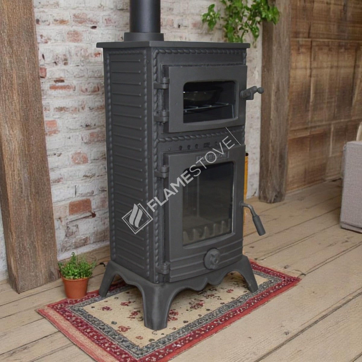 All the major cast iron stove with the Stove | high efficiency wood & Coal Stove, Schott Robax glass, enamel Stove, Heating 70 m2