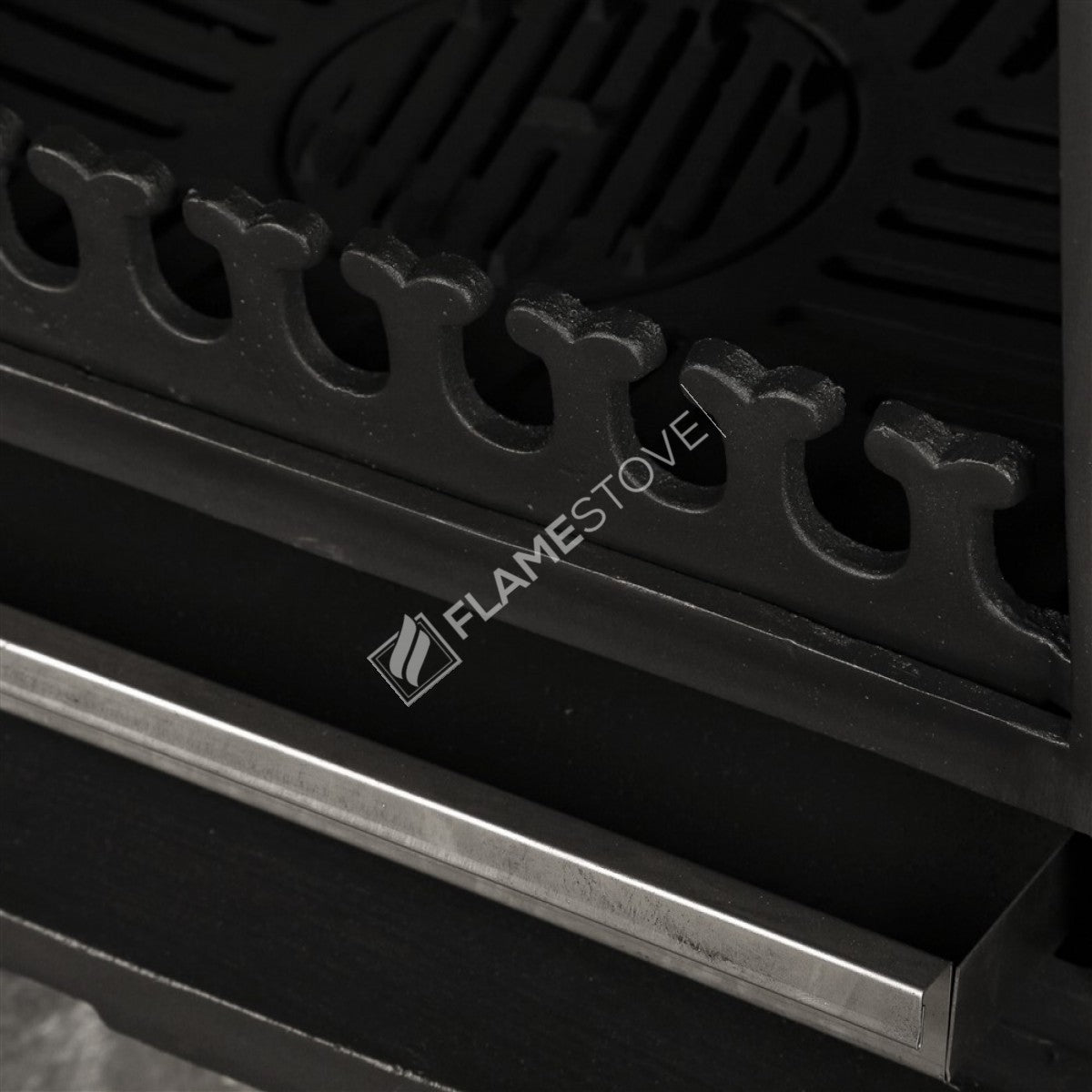 Retro, classic, all Cast Stove | high efficiency wood & Coal Stove, Schott Robax Glass, rear air Balance System, 10 kW