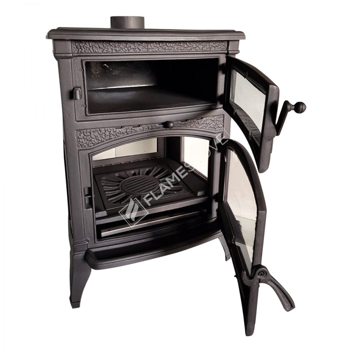 4 2 Sirius maxi casting glass stove furnaces | high efficiency Wood & coal stove, Schott Robax Glass, rear air Balance system, 15 kW