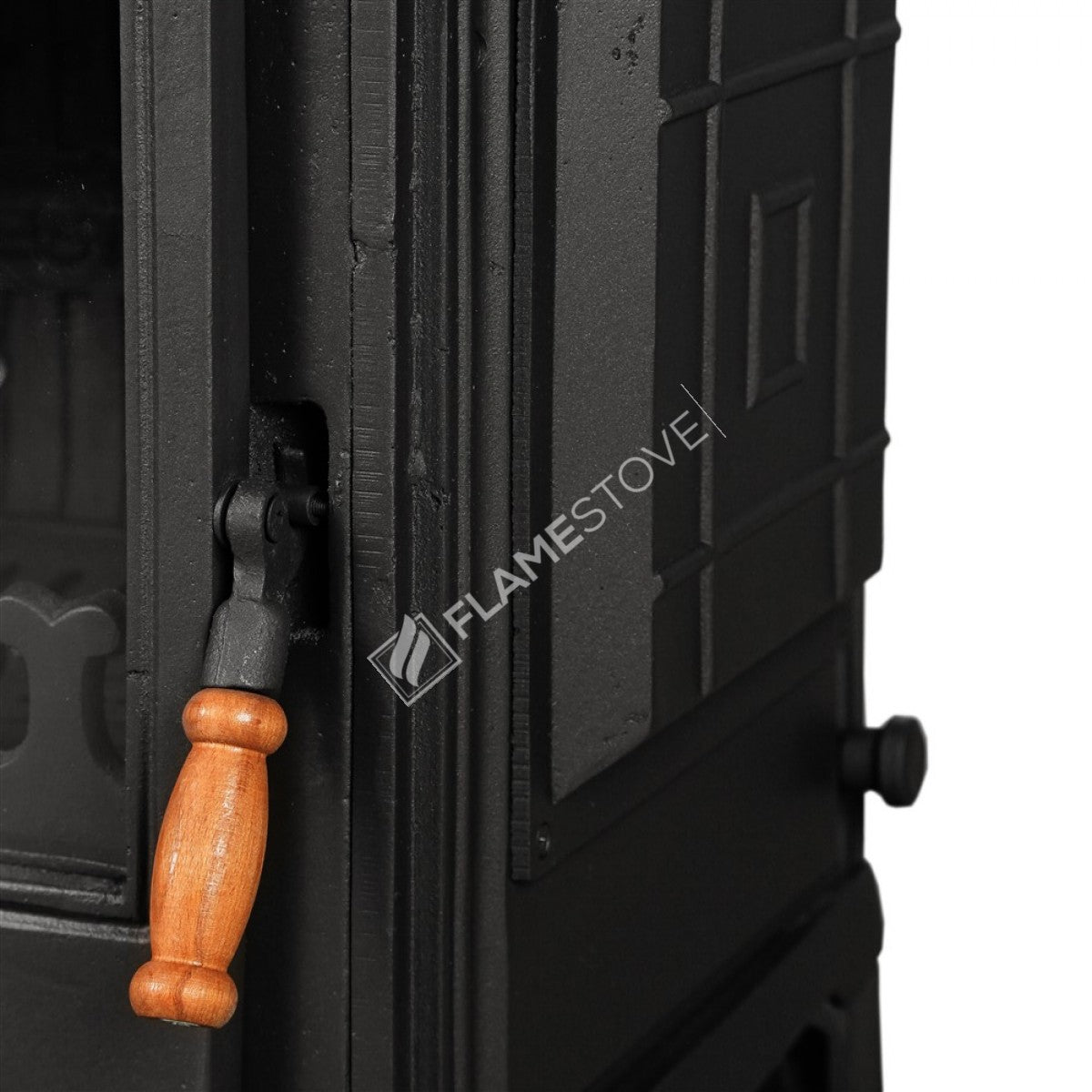 Retro Classic Upright Stove With Stove Cast | High Efficiency Wood &amp; Coal Stove, Schott Robax Glass, Oven Thermostat,