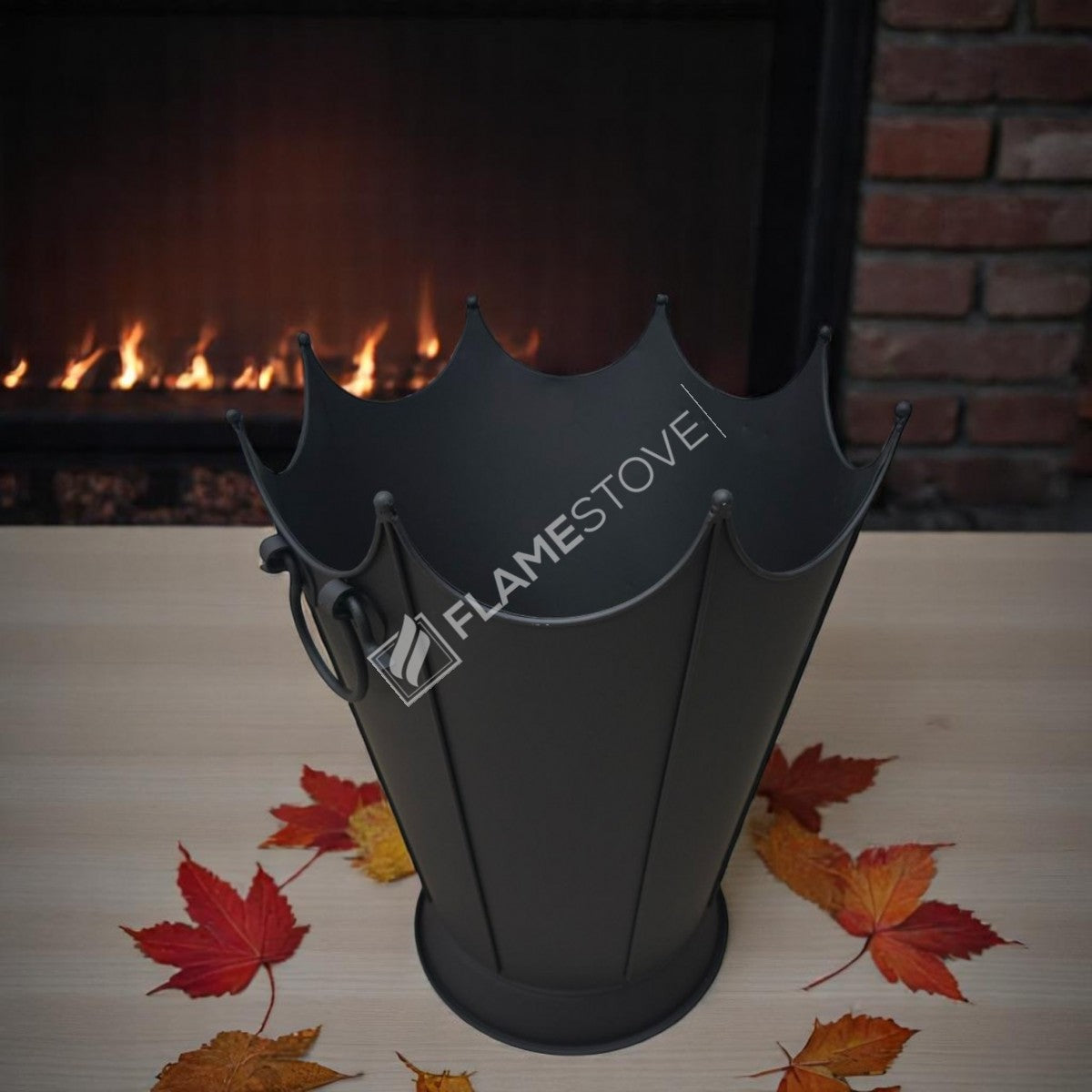 Oval wood bucket | apartment fireplaces and Bucket | 27x43x53 cm | stylish and durable