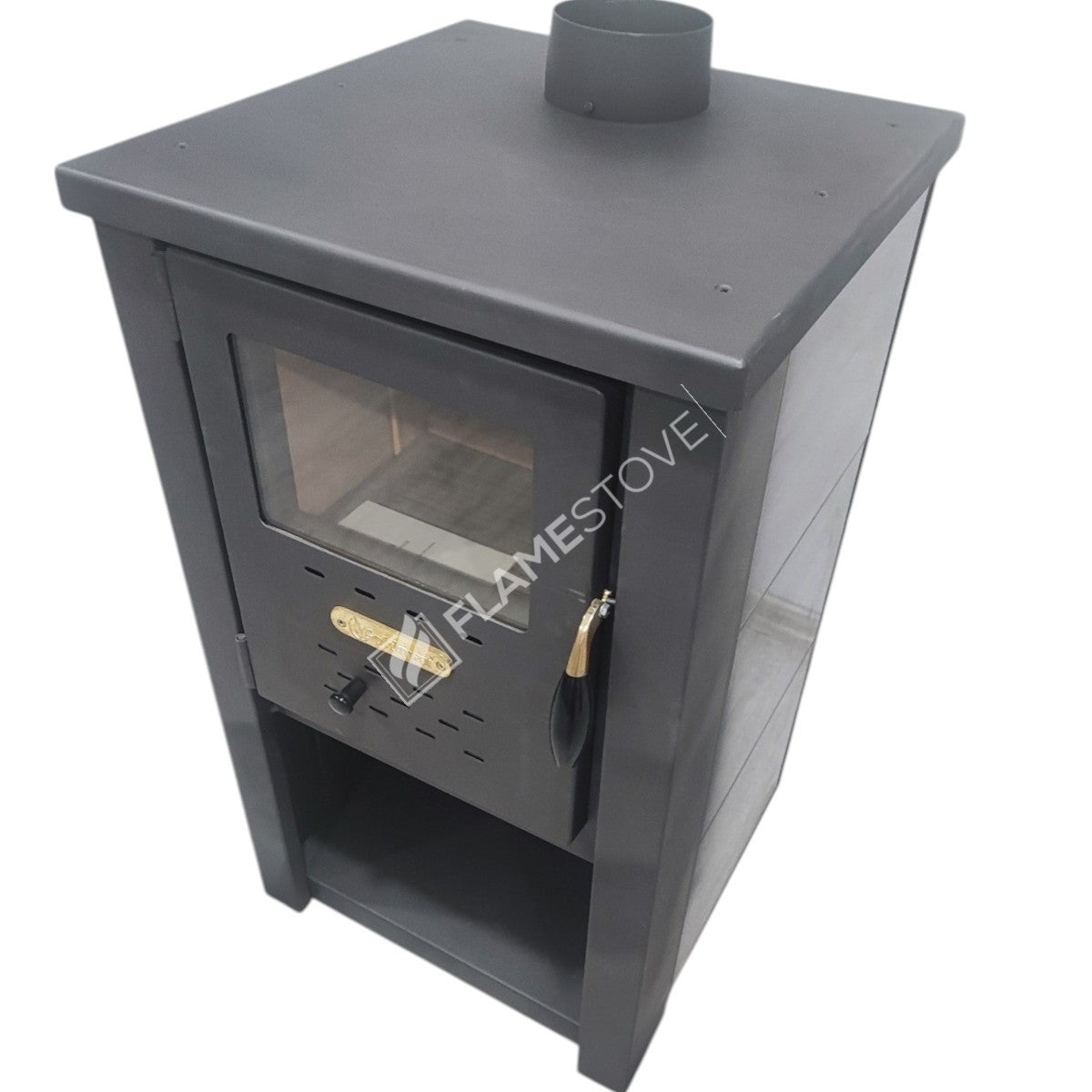 Odunluklu the outer surface of steel firebrick Stove | Schott Robax Glass, high efficiency solid fuel Stove, 6 kW