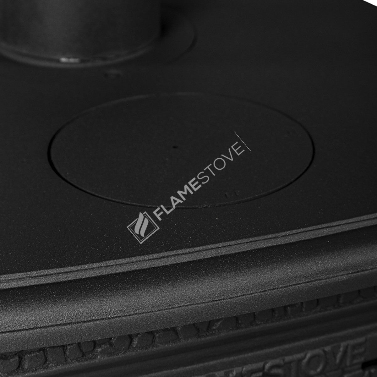 Side Of The Star Sirius Cast Iron Stove With A Lid