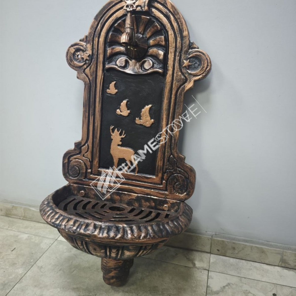 Flame Stove FS-902 patterned aluminum Copper fountain garden - add elegance to the outer space!