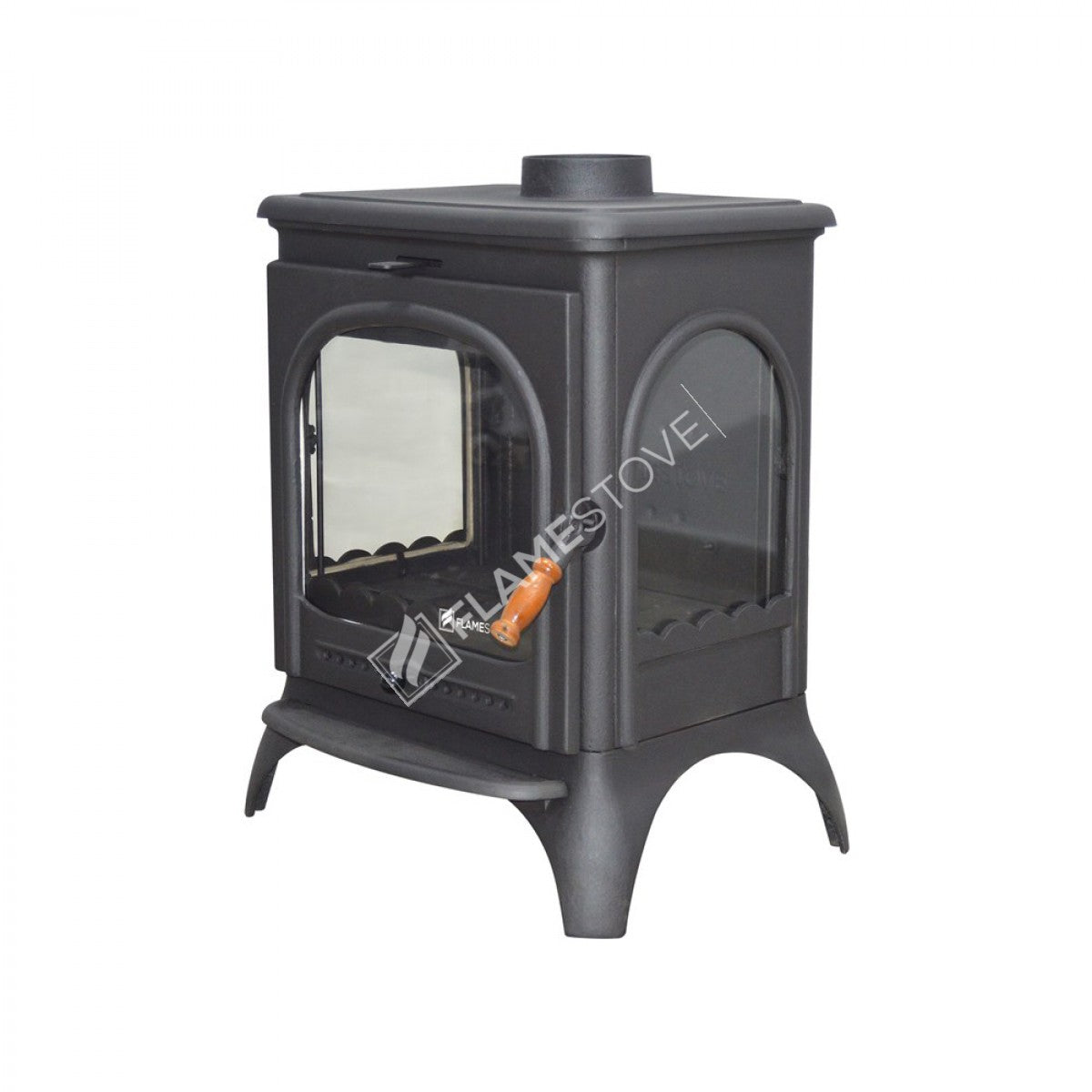 Lower the Lux 3 glass ashtray with high strength Casting Stove Modena | High Efficiency Wood & coal stove, Schott Robax Glass, shaking and an ash Discharge System 8 kW