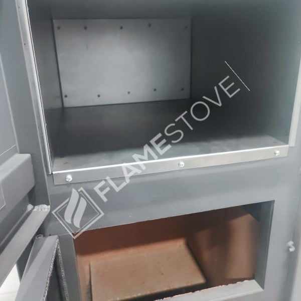 Set of 3: Steel outer surface fire-brick Stove, Aluminum Swingarm team and the woodshed