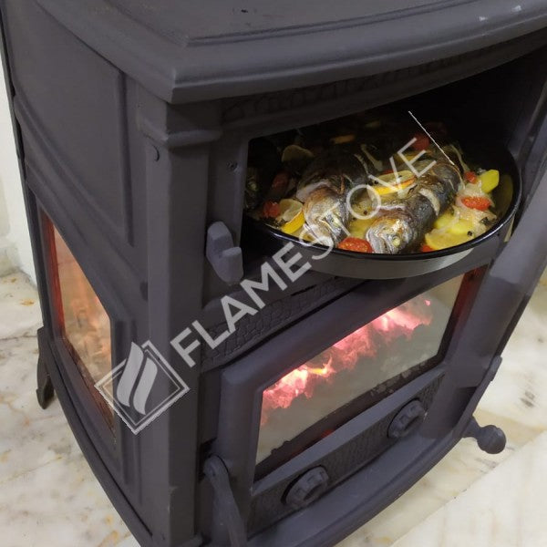 Sirius Maxi Stove Glass Casting 3 furnaces | high efficiency Wood & coal stove, Schott Robax Glass, rear air Balance System, kW 18.21