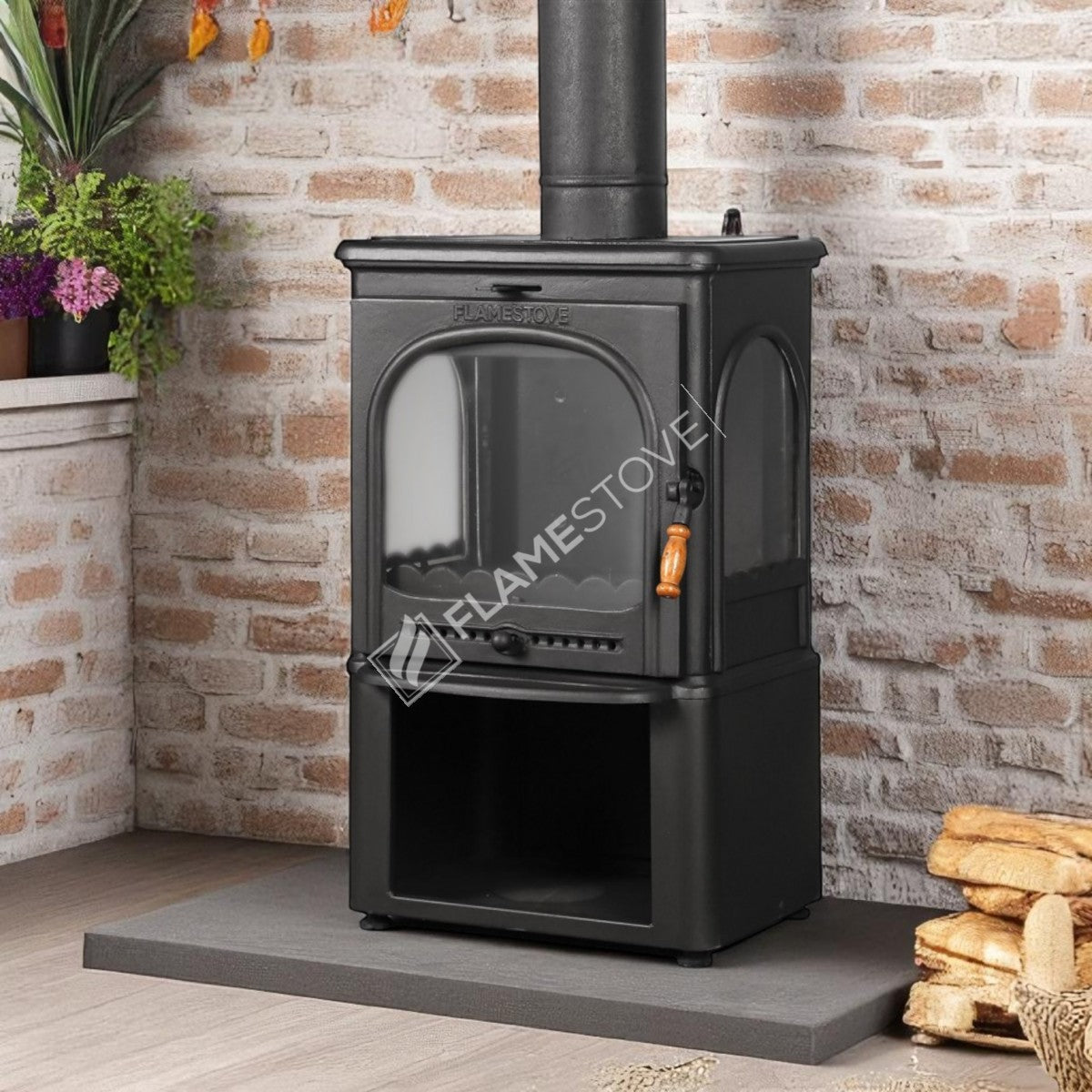Style Lux 3 Glass Stove Modena Odunluklu Casting High Strength | High Efficiency Wood & Coal Stove, Schott Robax Glass