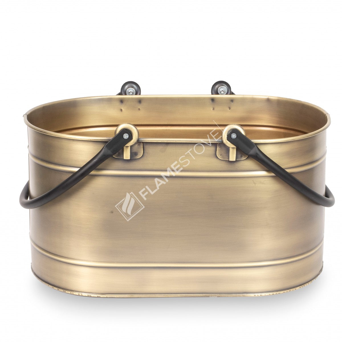 Oval bucket with wood handles double pipe | stylish design and durable construction | CM 55x31x29