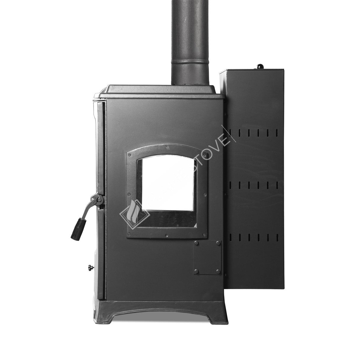 Lodi Lux Pellet Stove triple-glazed | pellet stove high efficiency, Class A, Schott Robax glass, chrome, combustion chamber, 7 kW