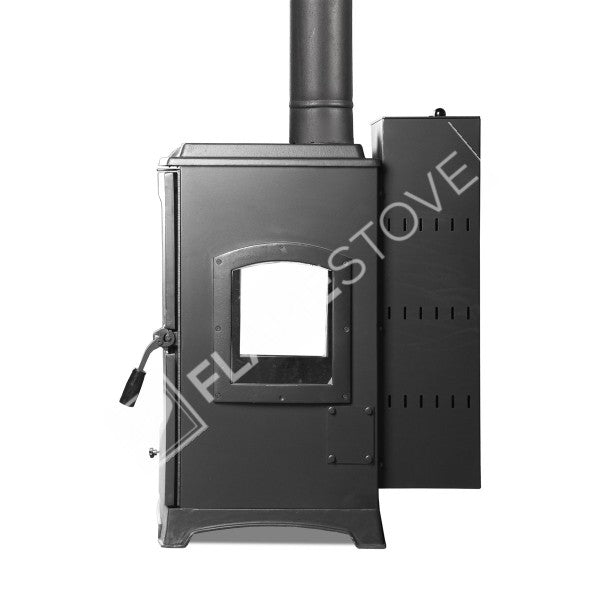 Lodi Lux Pellet Stove triple-glazed | pellet stove high efficiency, Class A, Schott Robax glass, chrome, combustion chamber, 7 kW